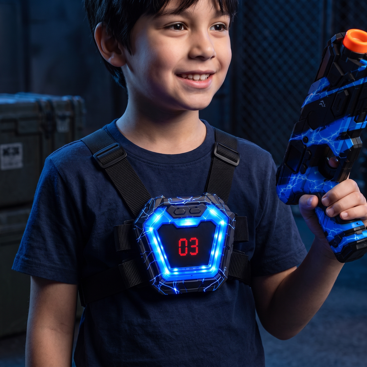 Gilet lumineux qui s'allume à chaque touche